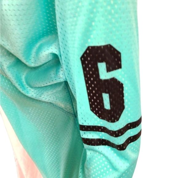 PINK Mint Green Jersey sz XS - Picture 4 of 6